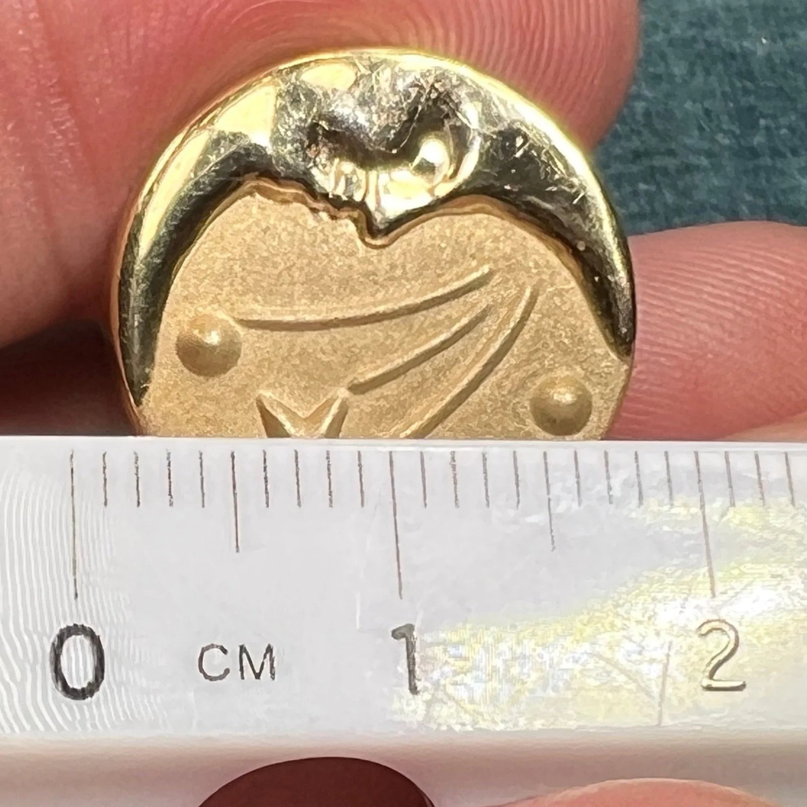 14k Gold Crescent Man-in-the-Moon Shooting Star Omega-Back Earrings