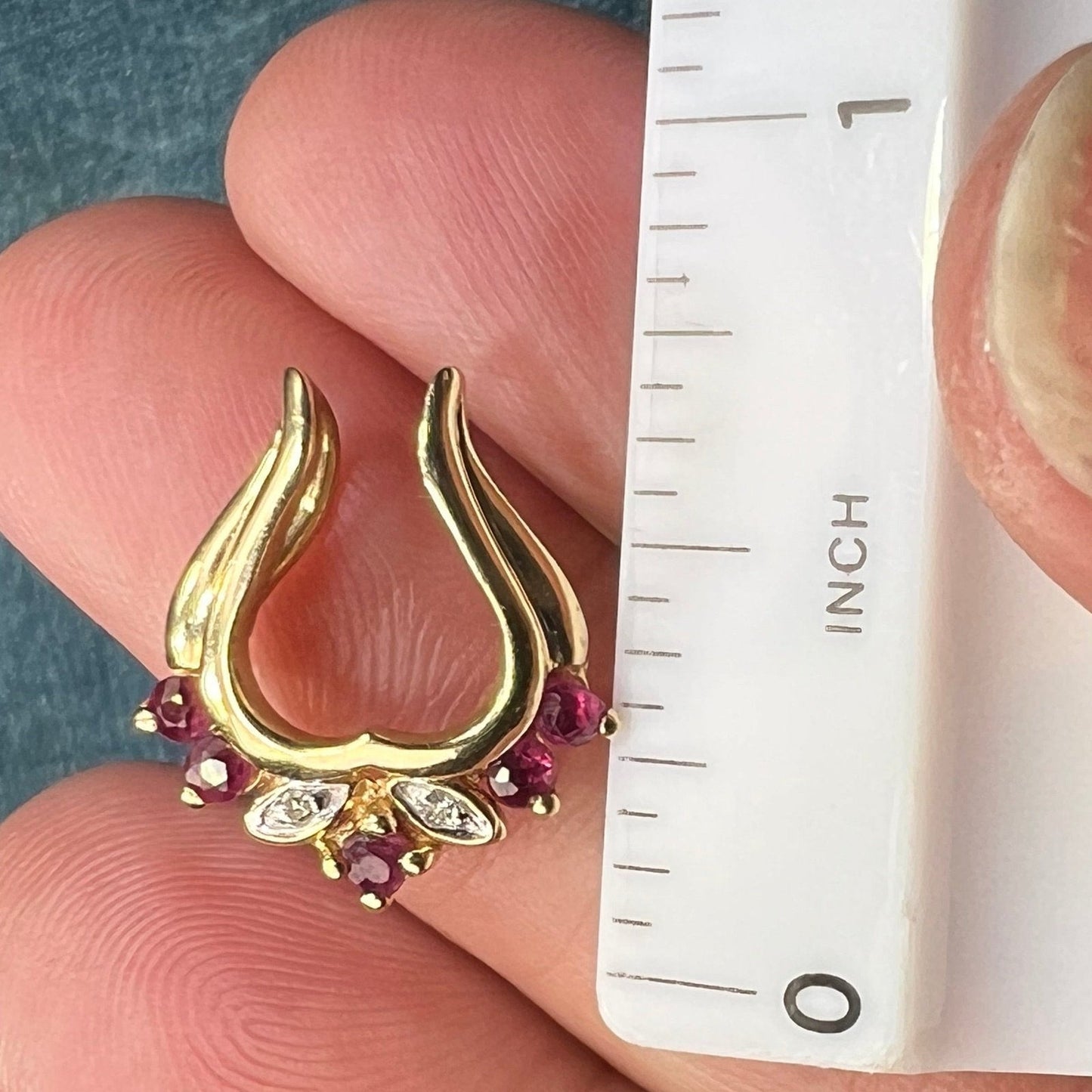 14k Gold Diamond + Ruby ENHANCER Jacket *Dress up YOUR Pendants*