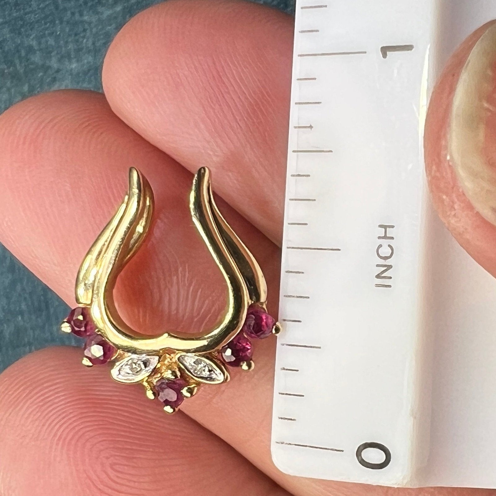 14k Gold Diamond + Ruby ENHANCER Jacket *Dress up YOUR Pendants*