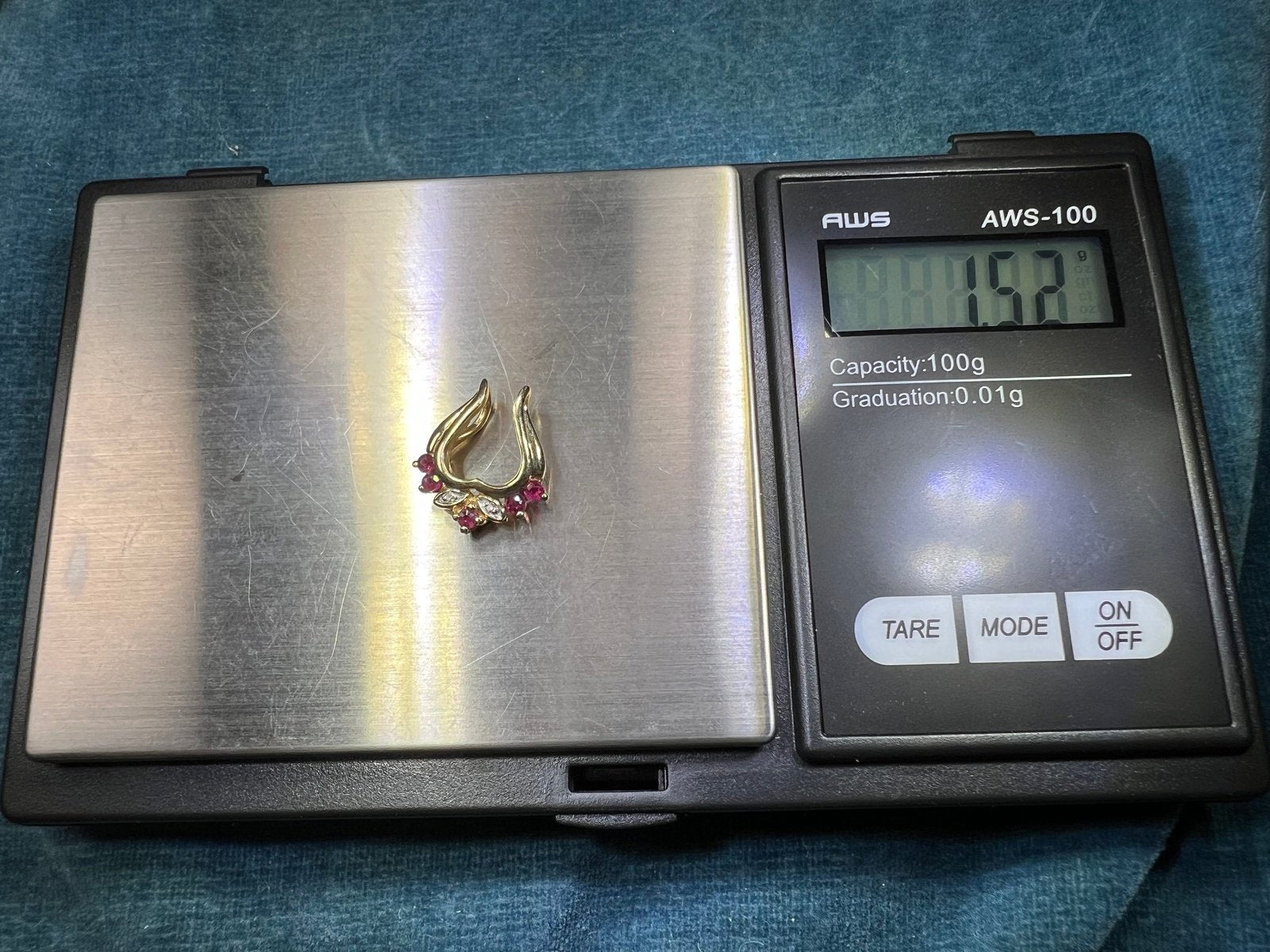 14k Gold Diamond + Ruby ENHANCER Jacket *Dress up YOUR Pendants*