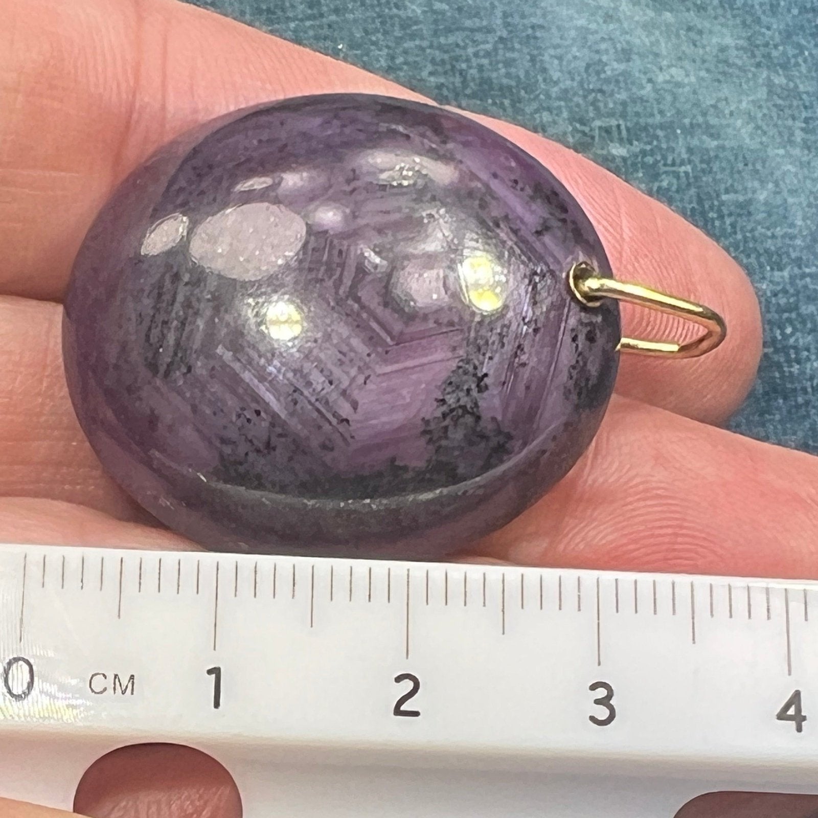 14k Gold HUGE 80 Ct Burmese Star Ruby Pendant. 1.5" + 21g *Video*