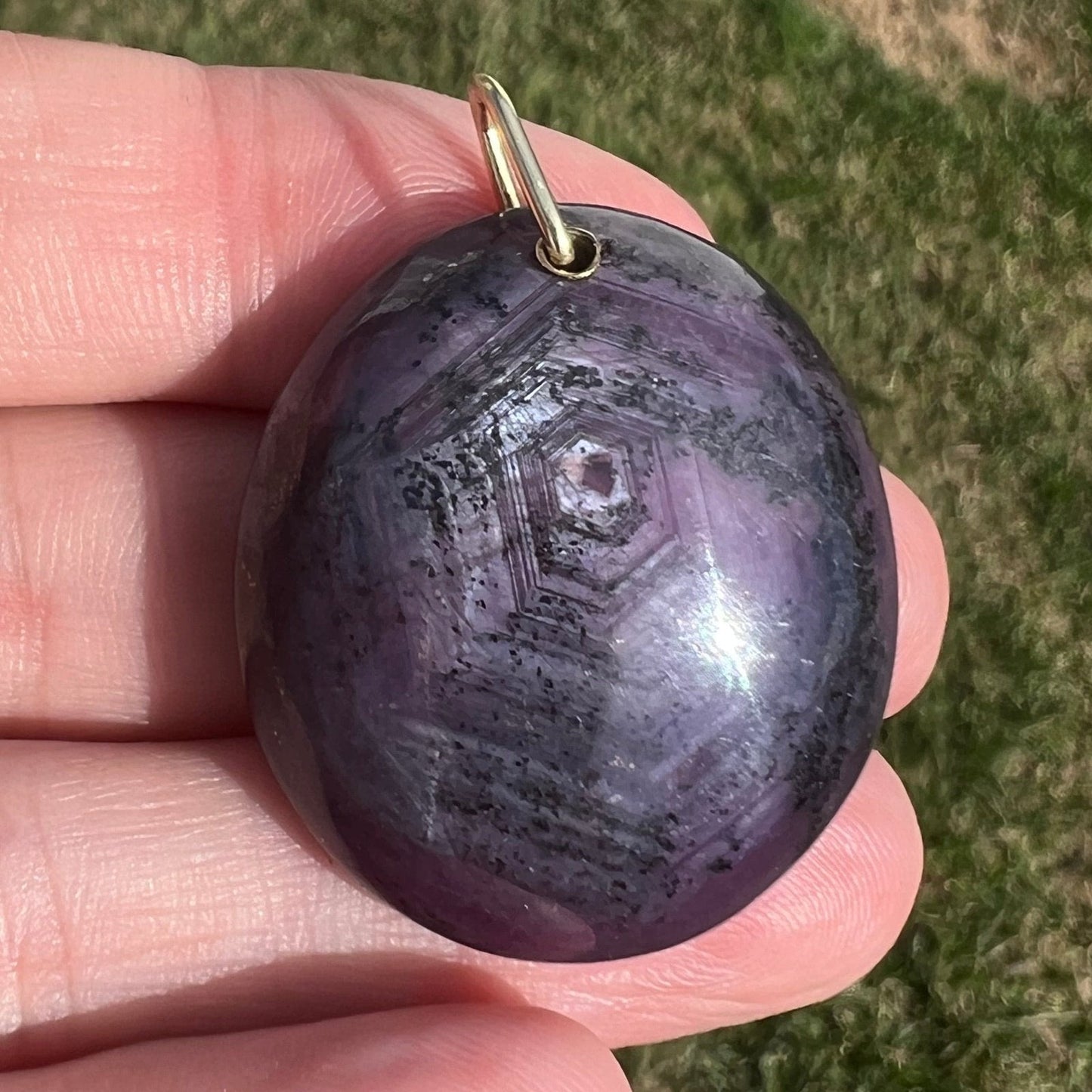 14k Gold HUGE 80 Ct Burmese Star Ruby Pendant. 1.5" + 21g *Video*