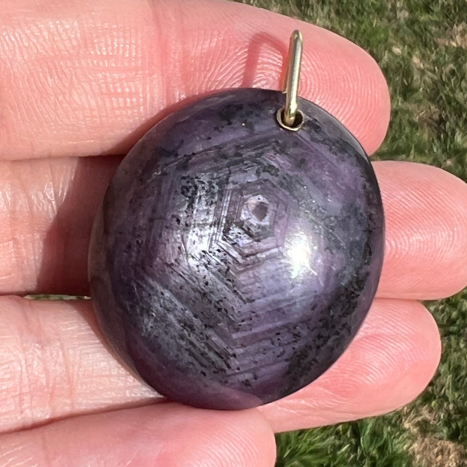 14k Gold HUGE 80 Ct Burmese Star Ruby Pendant. 1.5" + 21g *Video*