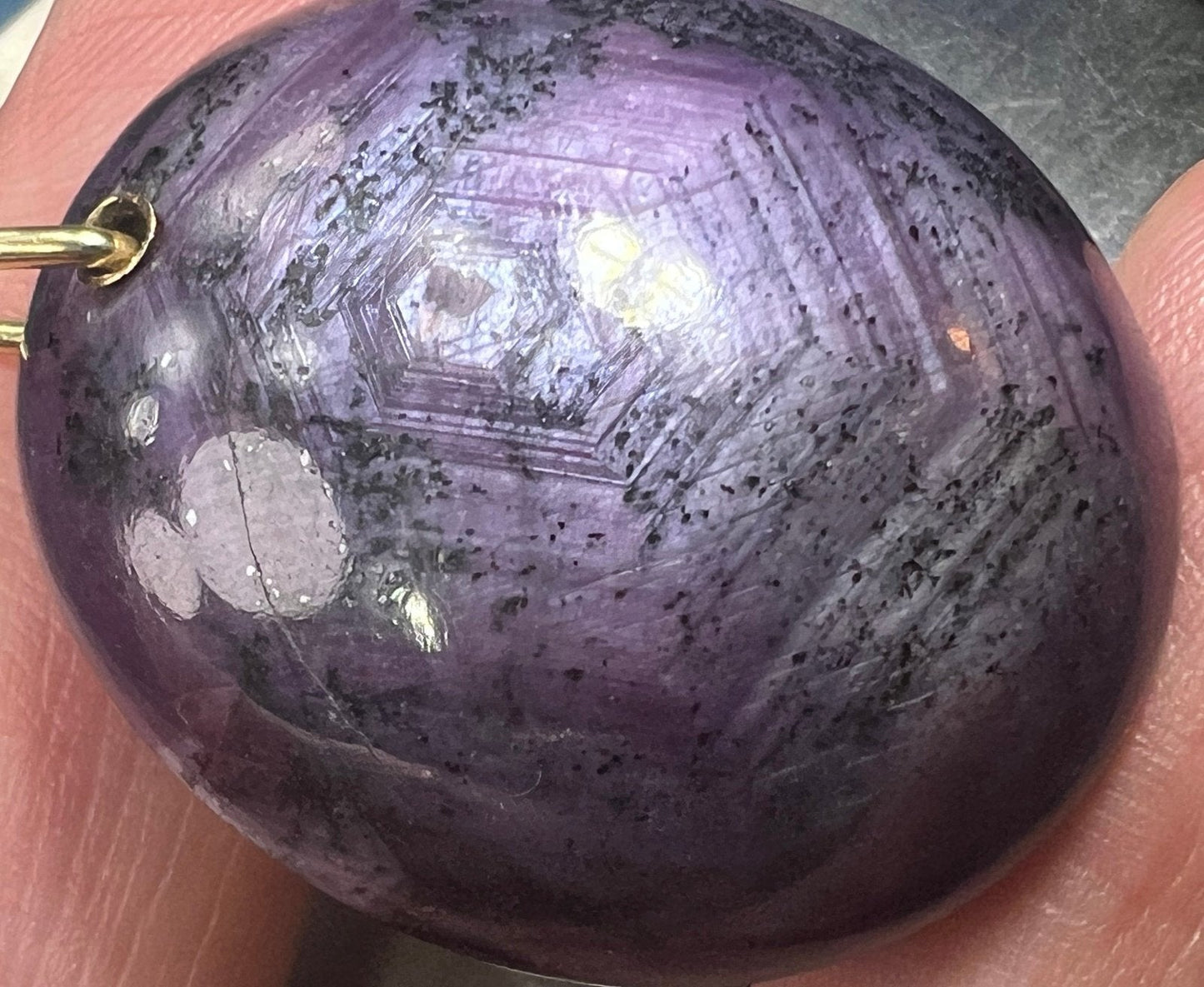 14k Gold HUGE 80 Ct Burmese Star Ruby Pendant. 1.5" + 21g *Video*