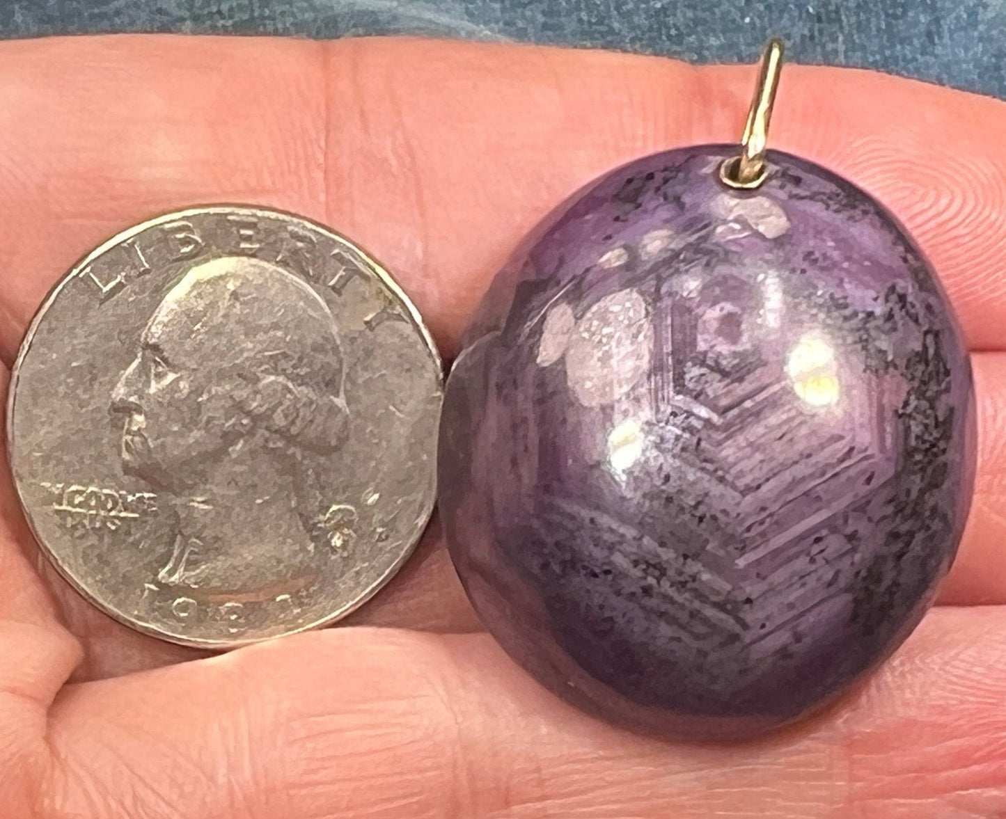 14k Gold HUGE 80 Ct Burmese Star Ruby Pendant. 1.5" + 21g *Video*