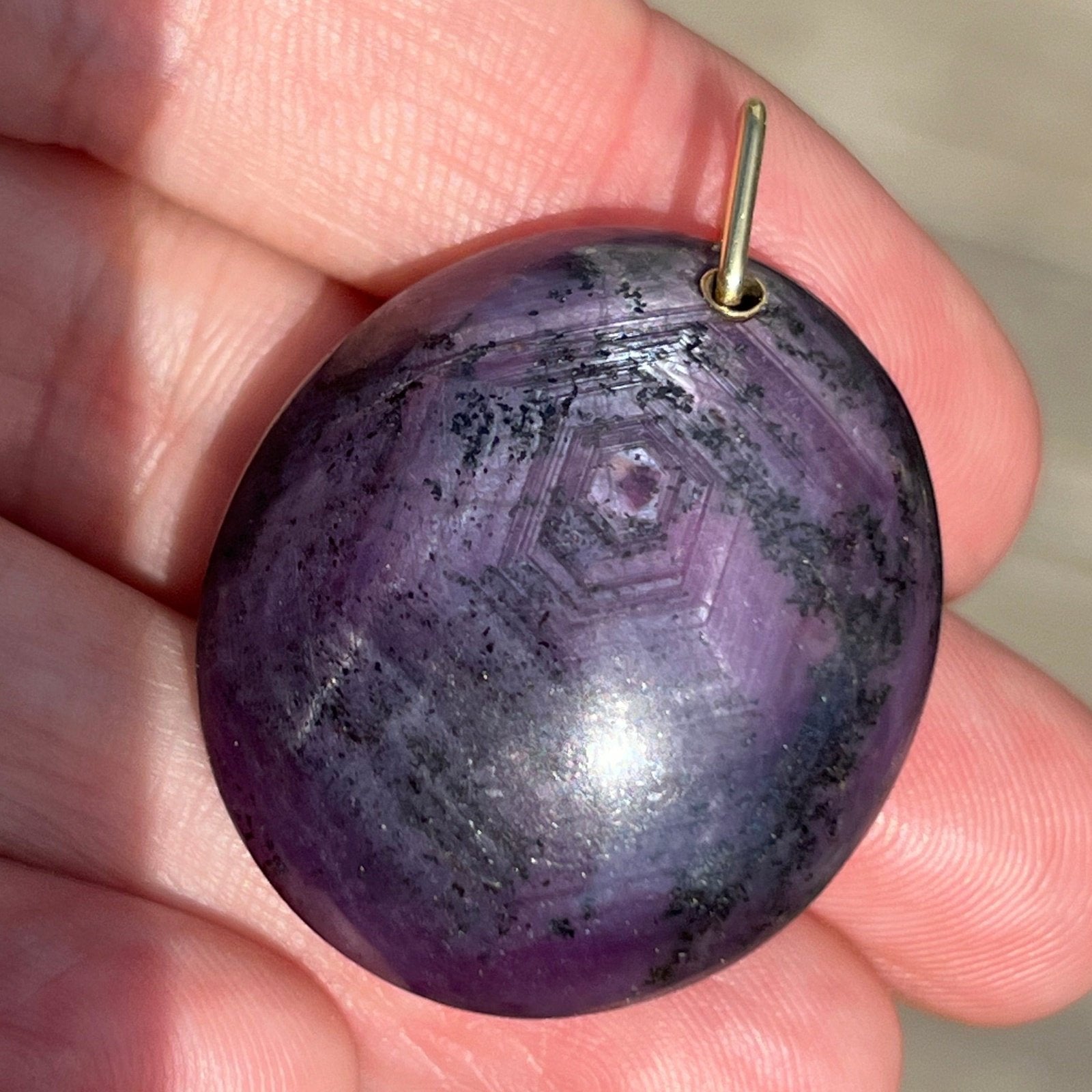 14k Gold HUGE 80 Ct Burmese Star Ruby Pendant. 1.5" + 21g *Video*