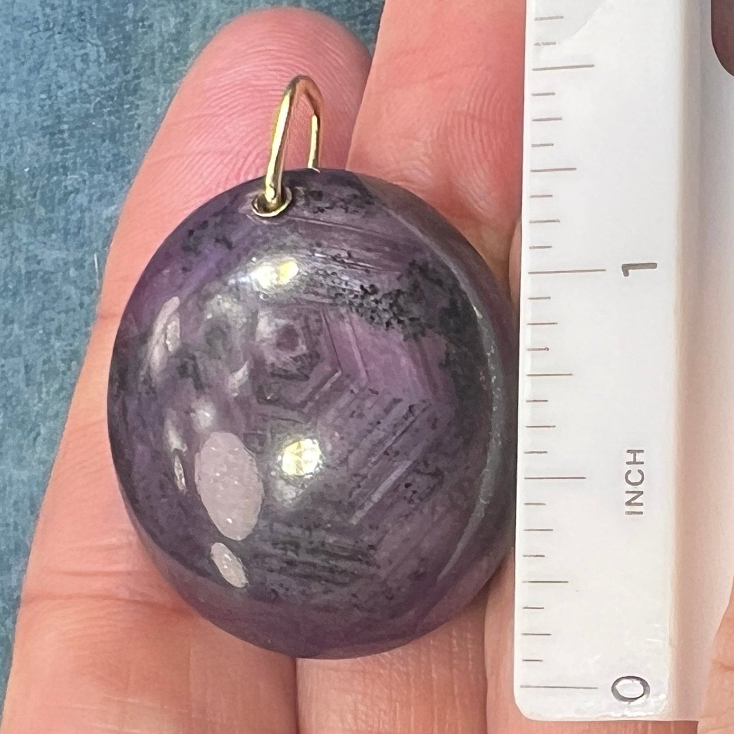 14k Gold HUGE 80 Ct Burmese Star Ruby Pendant. 1.5" + 21g *Video*