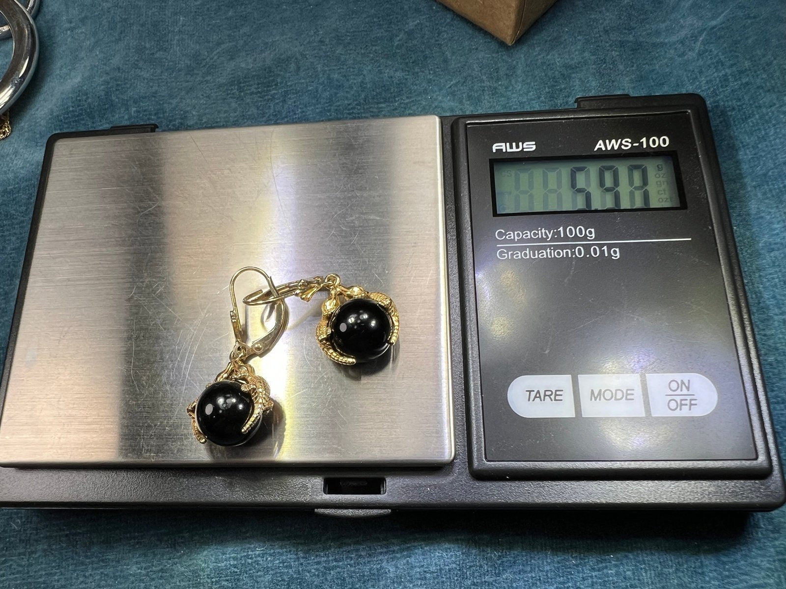 14k Gold *Kissing Crocs* Gators Onyx Leverback Earrings. Carla. *Spins*