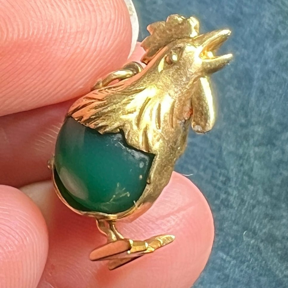 Jade sales rooster pendant