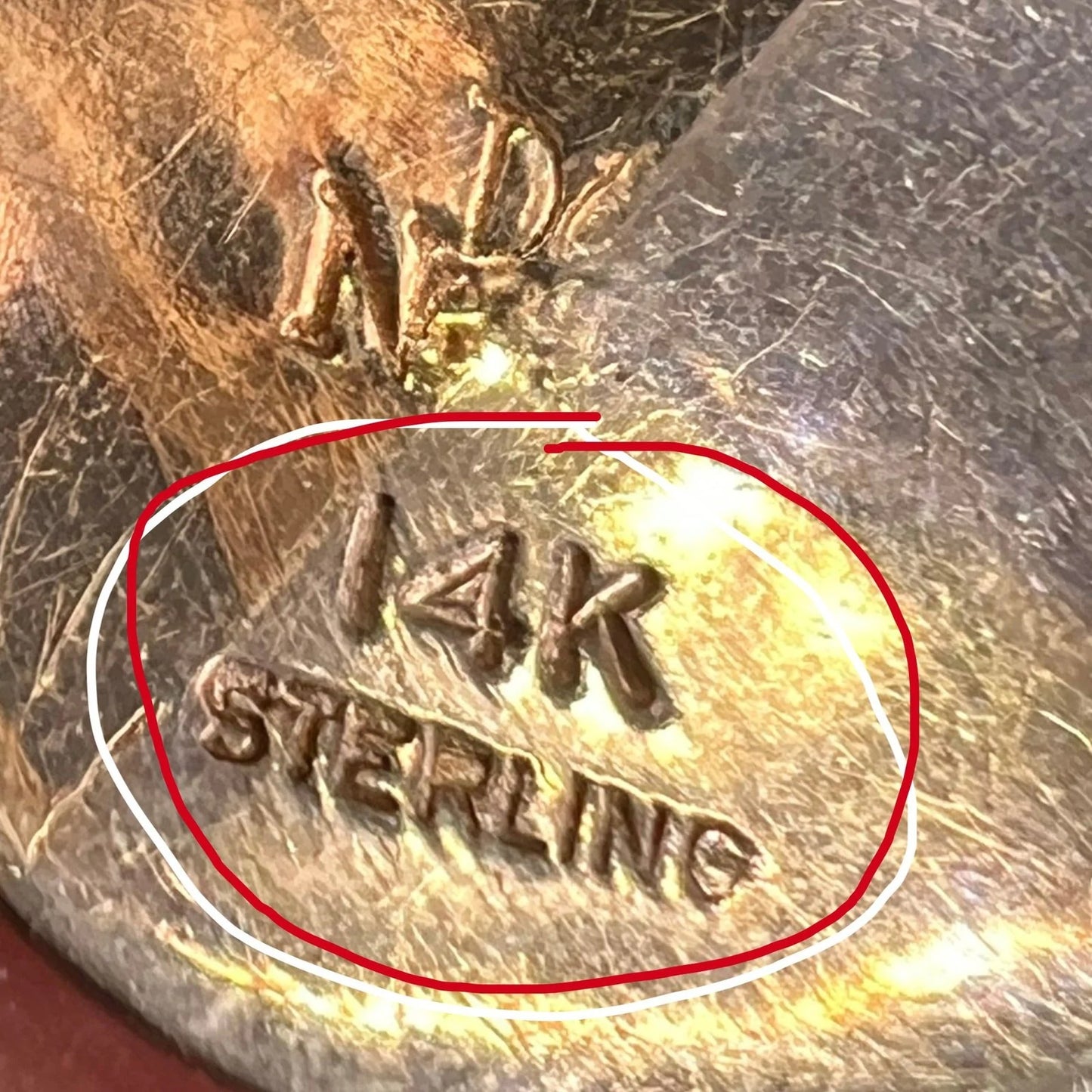 14k Gold + Silver Lunar Phases Half Moon Pendant