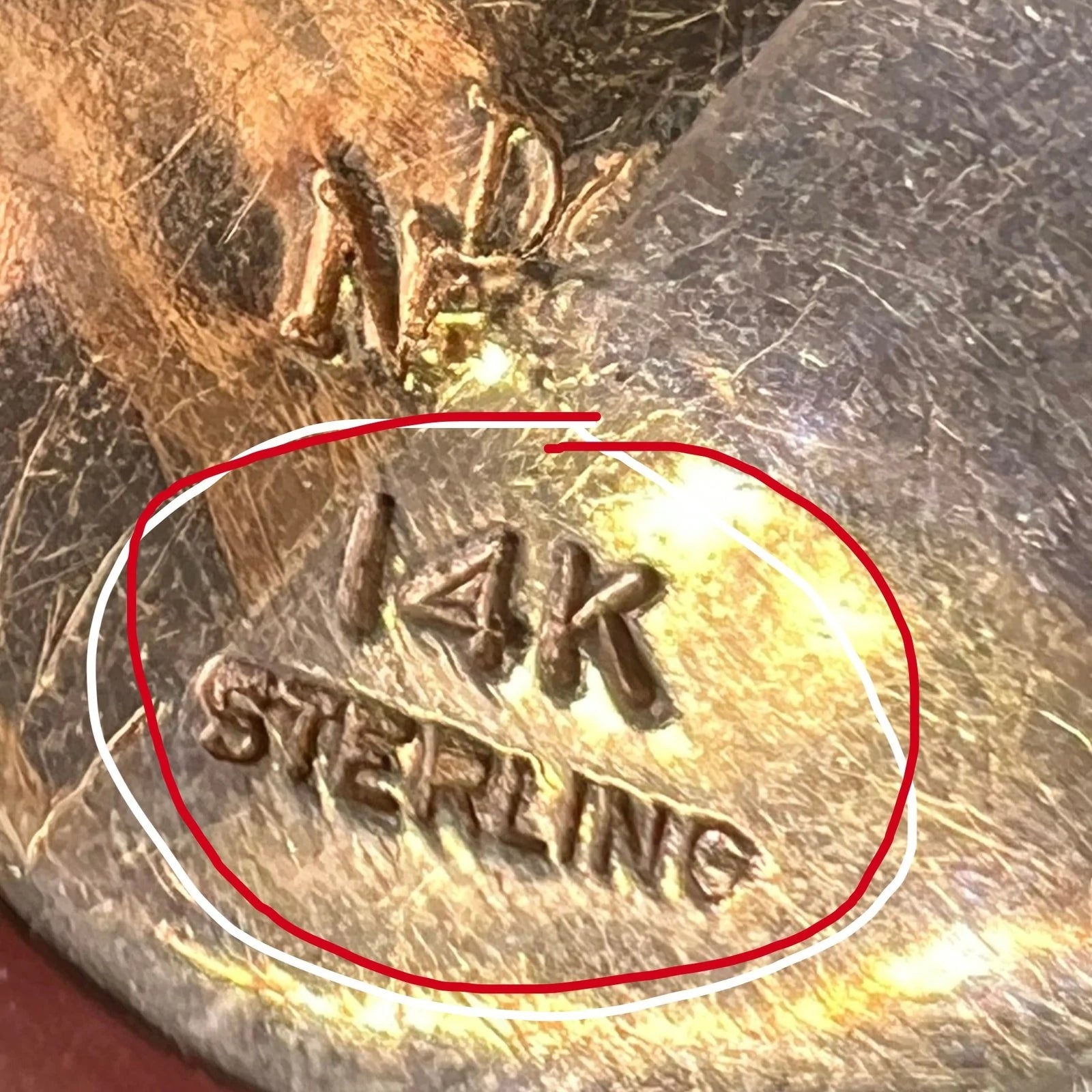 14k Gold + Silver Lunar Phases Half Moon Pendant