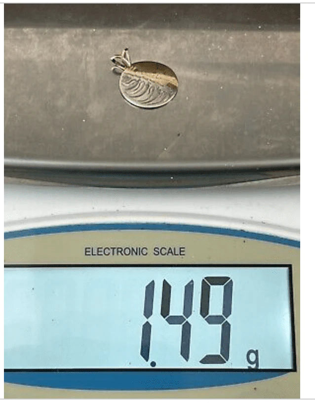 14k Gold + Silver Lunar Phases Half Moon Pendant