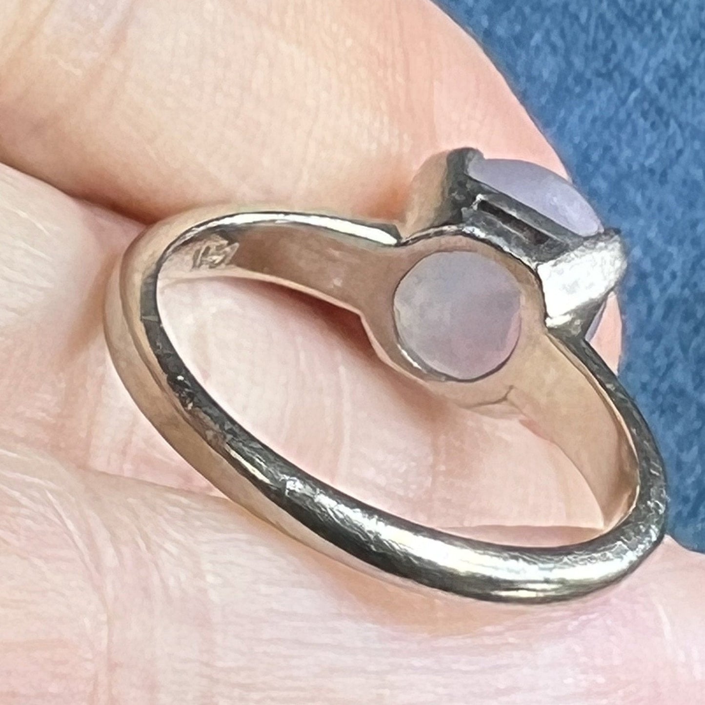 14k White Gold Ct Lavender Gray Star Sapphire Ring **VIDEO**