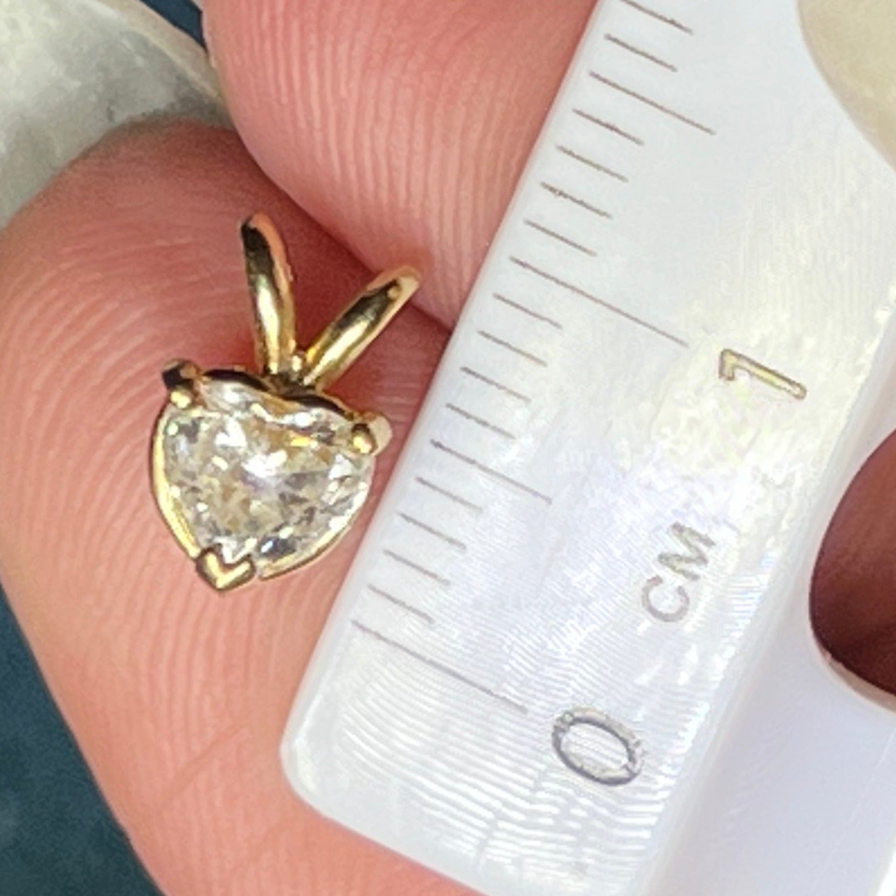 14k Yellow Gold 0.45 CT *Heart* Diamond Solitaire Pendant