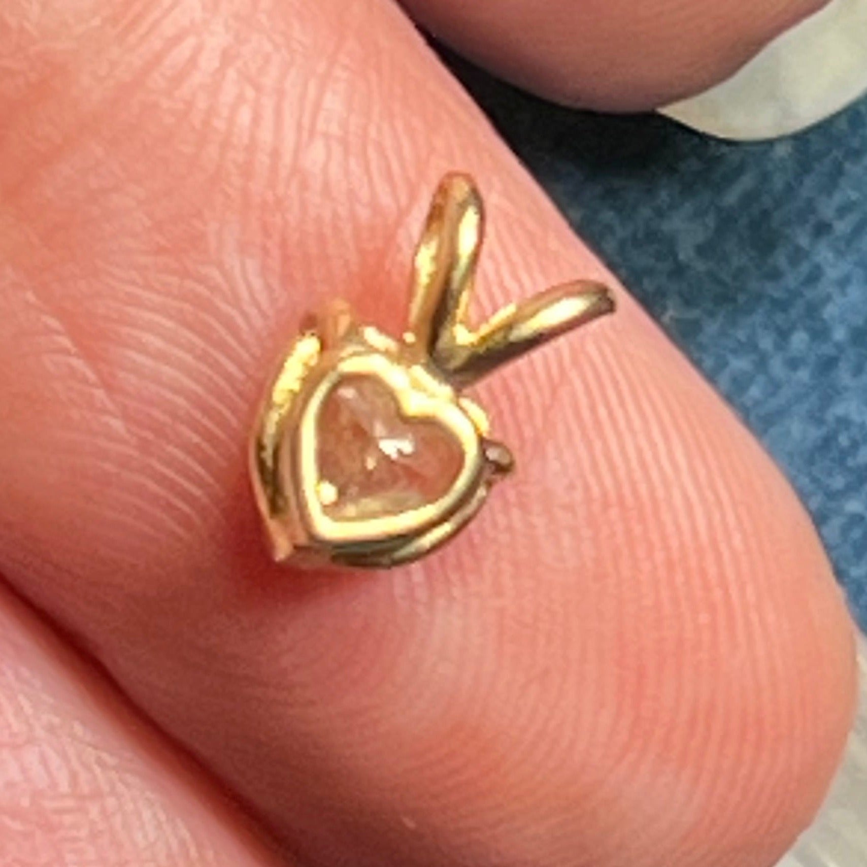 14k Yellow Gold 0.45 CT *Heart* Diamond Solitaire Pendant
