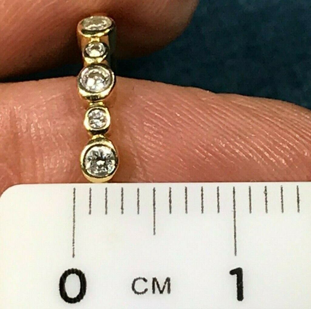 14k Yellow Gold 0.45 TCW Bezel-Set Diamonds Ring Band. BUBBLES-b110_17