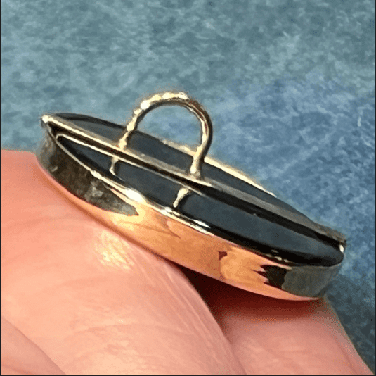 14k Yellow Gold 4 Crescent Moons Lunar Onyx Pendant - B