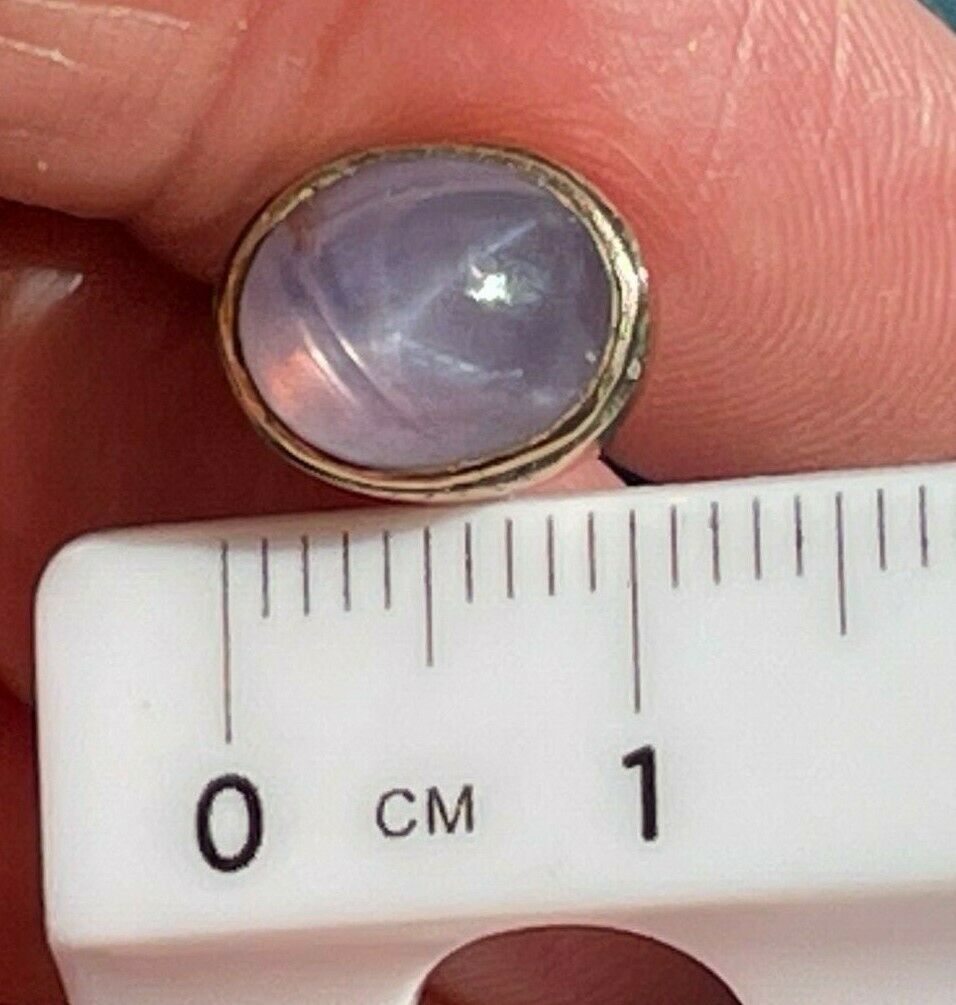 14k Yellow Gold 6.0 TCW LAVENDER STAR SAPPHIRE Earrings**VIDEO**_b280_20