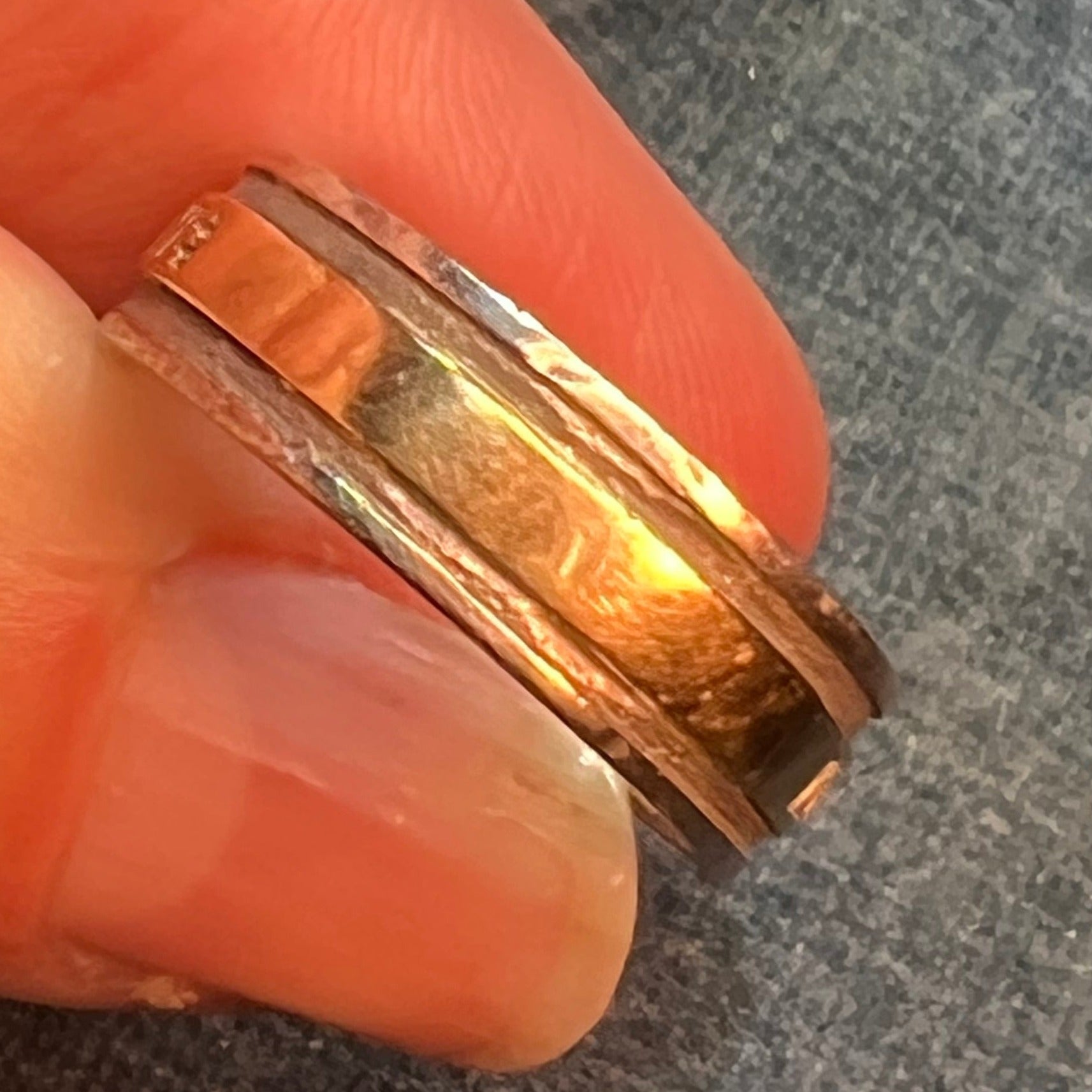 14k Yellow Gold & 925 "You Are My Sunshine" Ring. Double Band