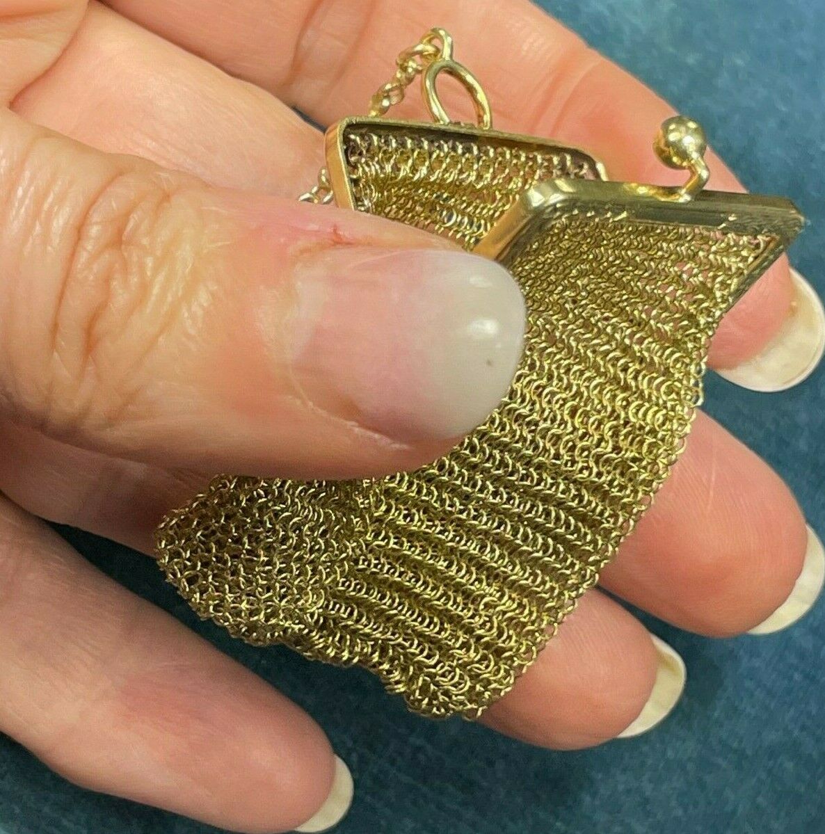 18k Gold Mesh Purse - 13 For Sale on 1stDibs | antique gold mesh purse