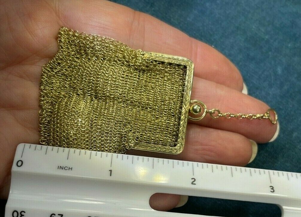 Vintage Sterling Silver Rosary in Original Gold Mesh Pouch - Yourgreatfinds