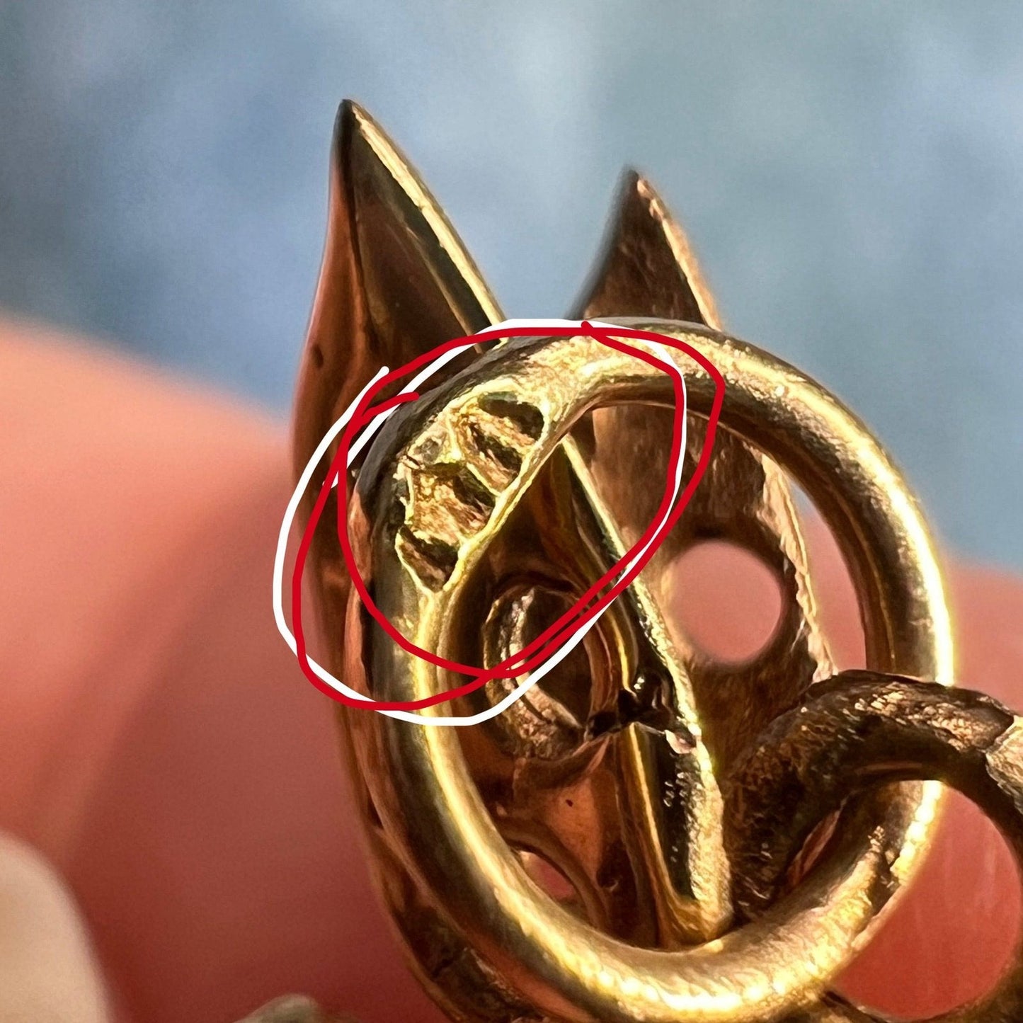 14k Yellow Gold Artisan Hand-Crafted Fairy or Angel Pendant