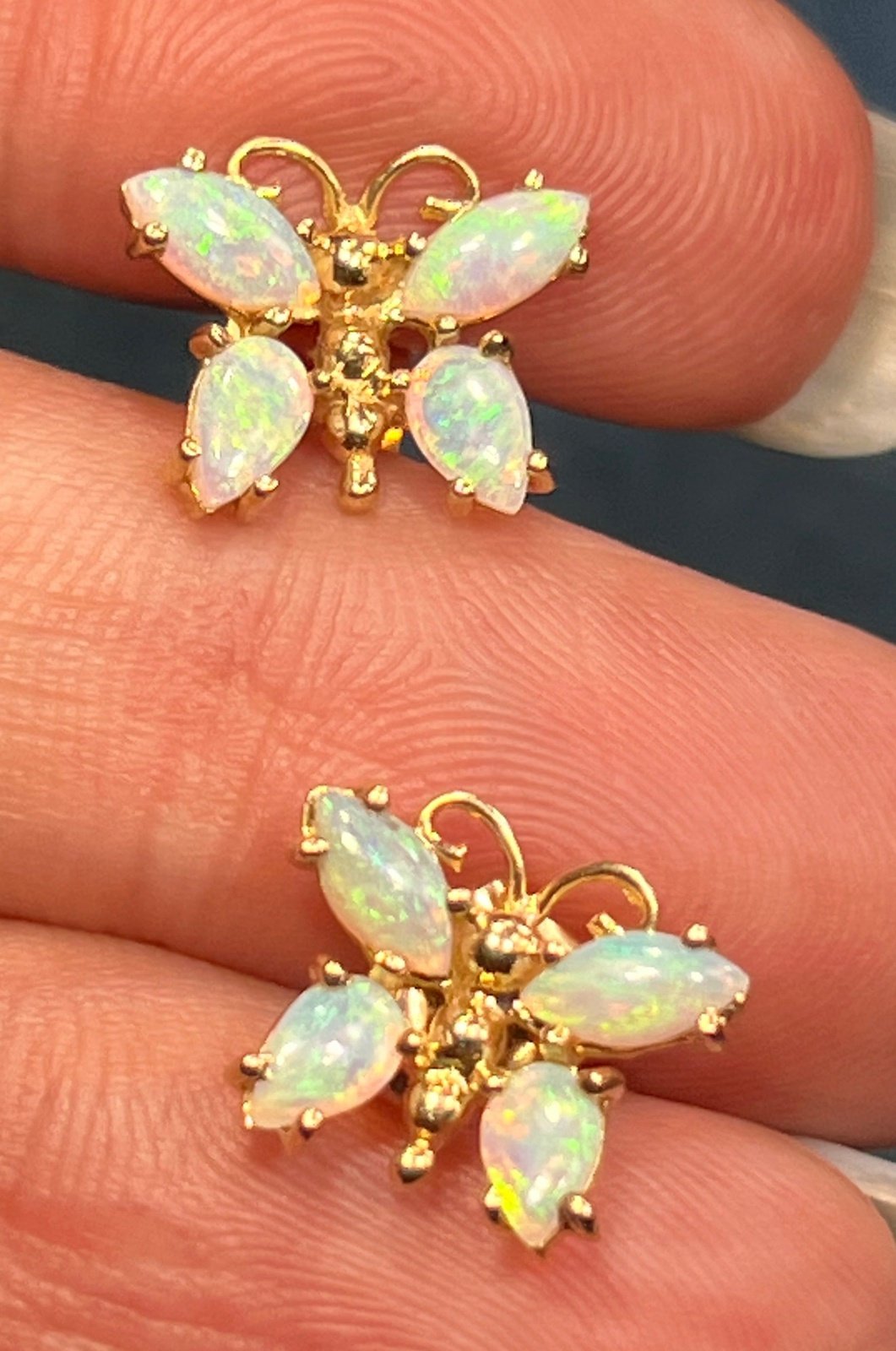 Opal butterfly earrings store