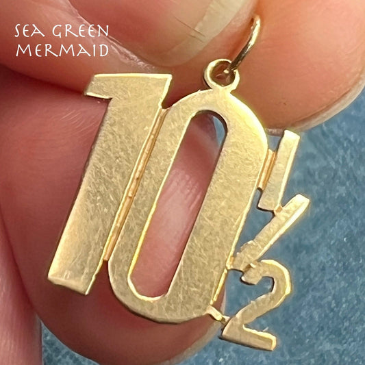 14k Yellow Gold Custom *10 1/2* Pendant. MORE than a 10!