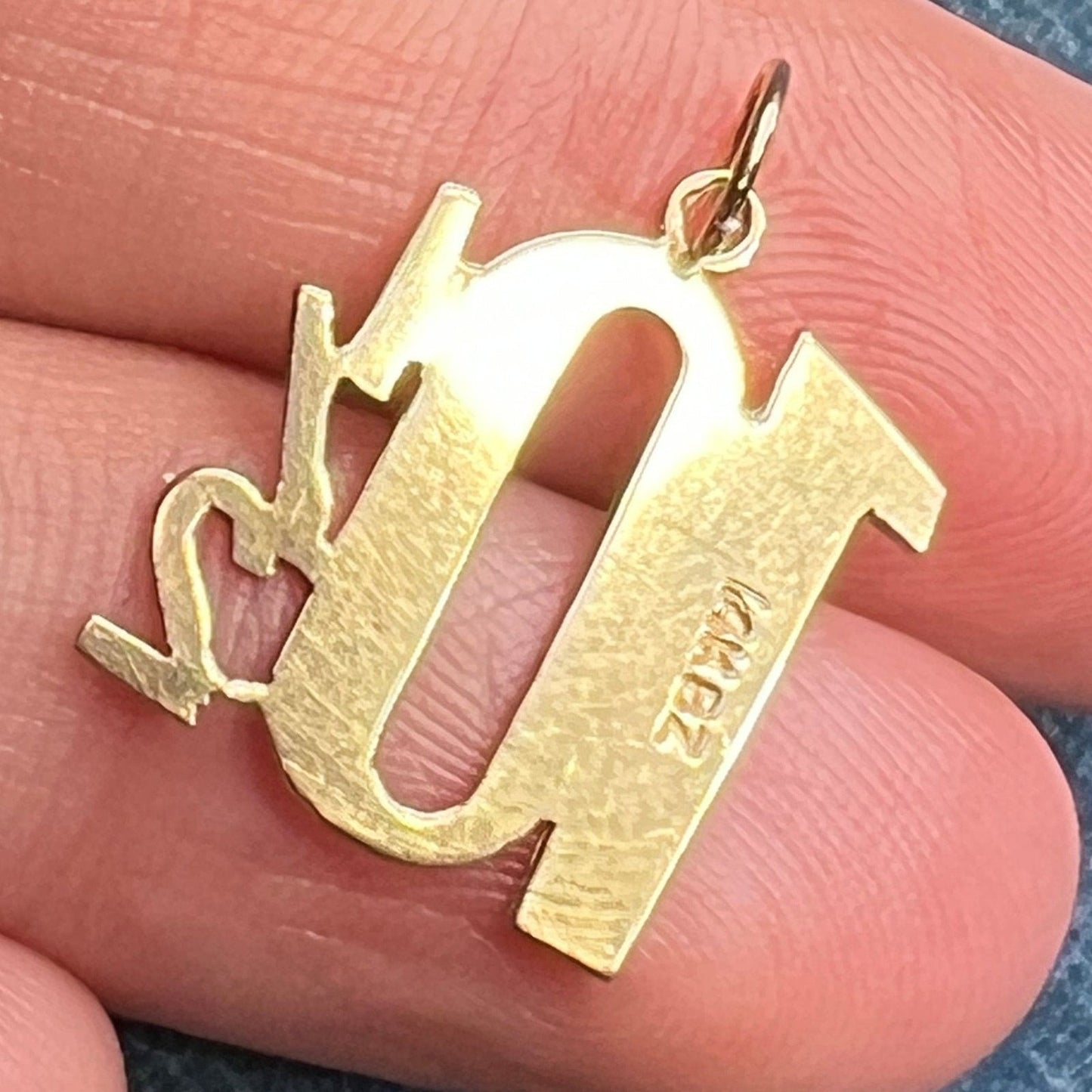 14k Yellow Gold Custom *10 1/2* Pendant. MORE than a 10!
