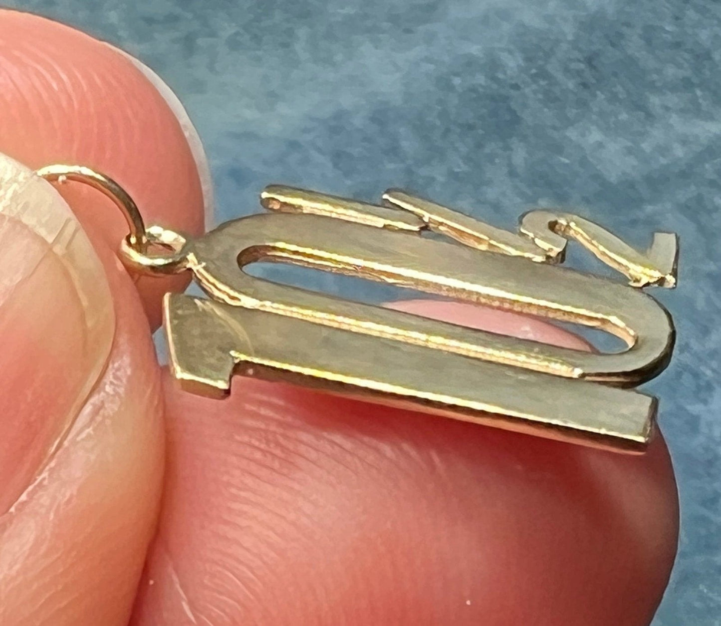 14k Yellow Gold Custom *10 1/2* Pendant. MORE than a 10!