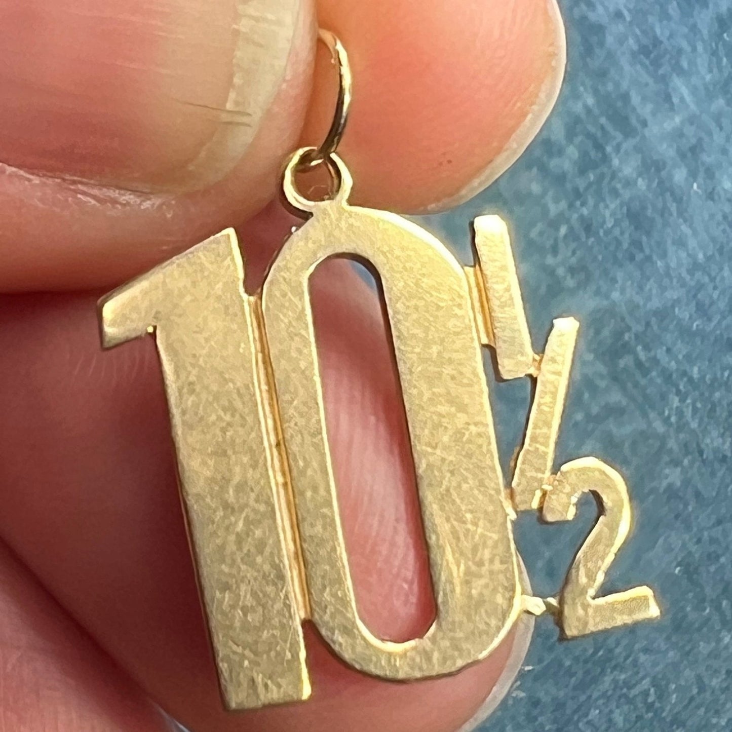 14k Yellow Gold Custom *10 1/2* Pendant. MORE than a 10!