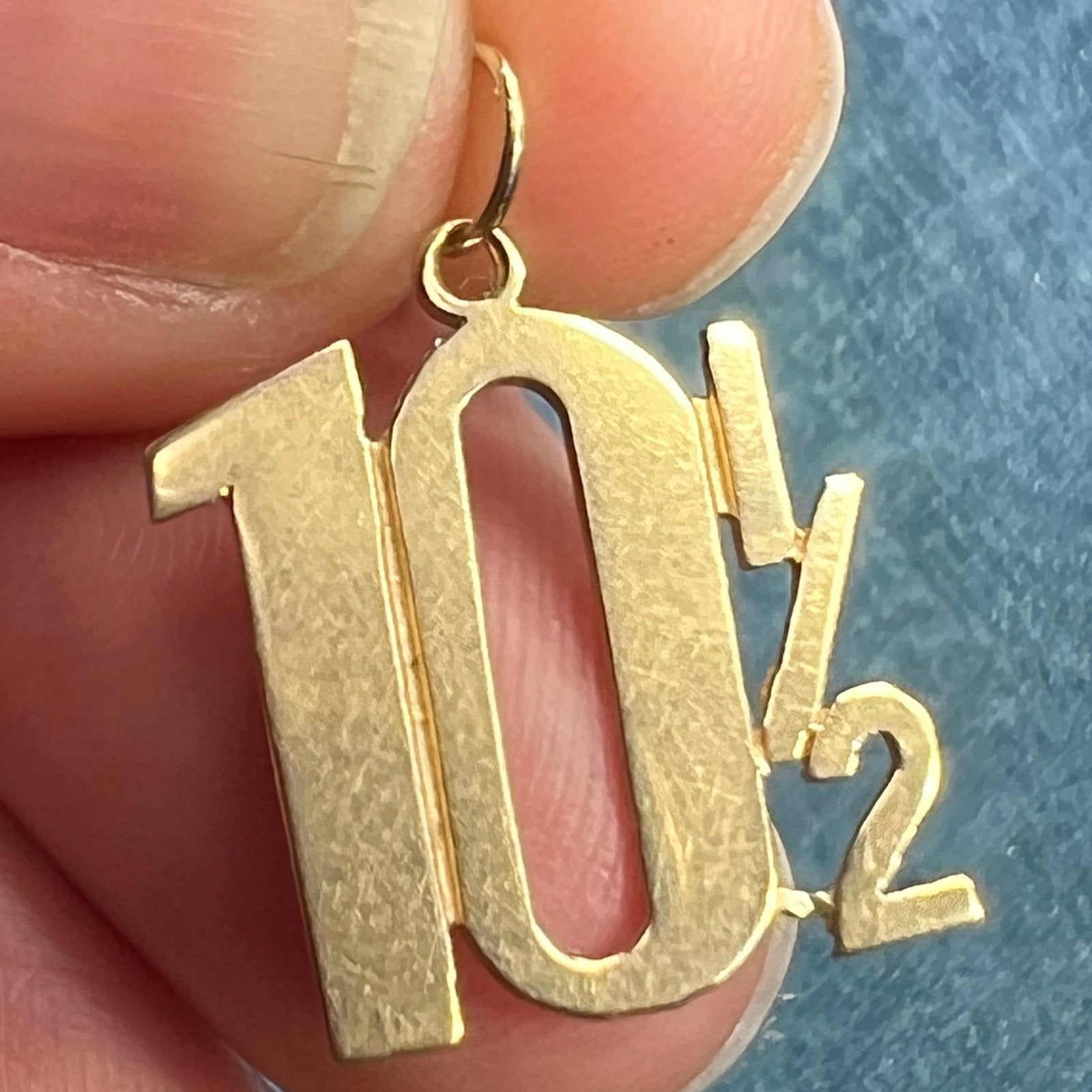 14k Yellow Gold Custom *10 1/2* Pendant. MORE than a 10!