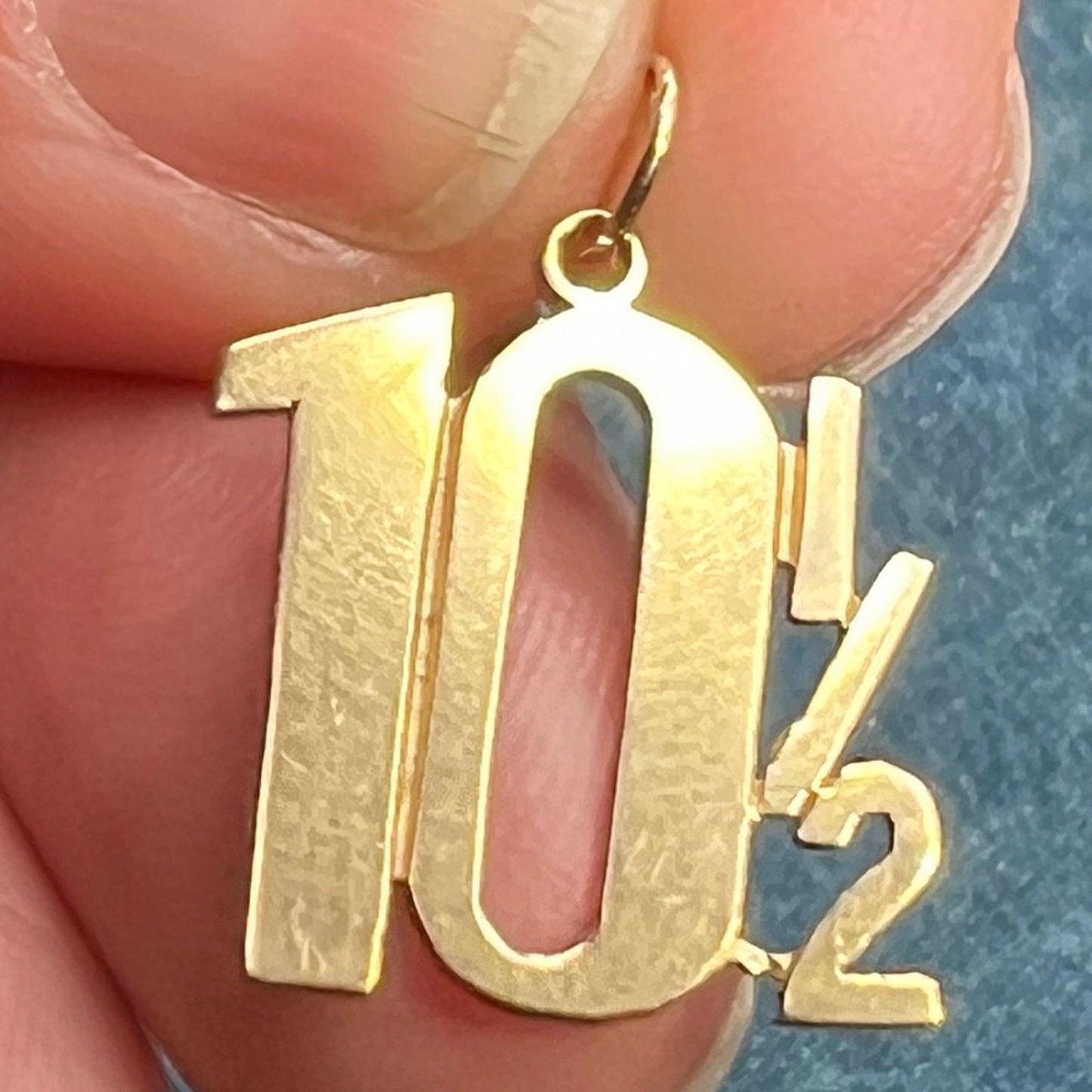 14k Yellow Gold Custom *10 1/2* Pendant. MORE than a 10!