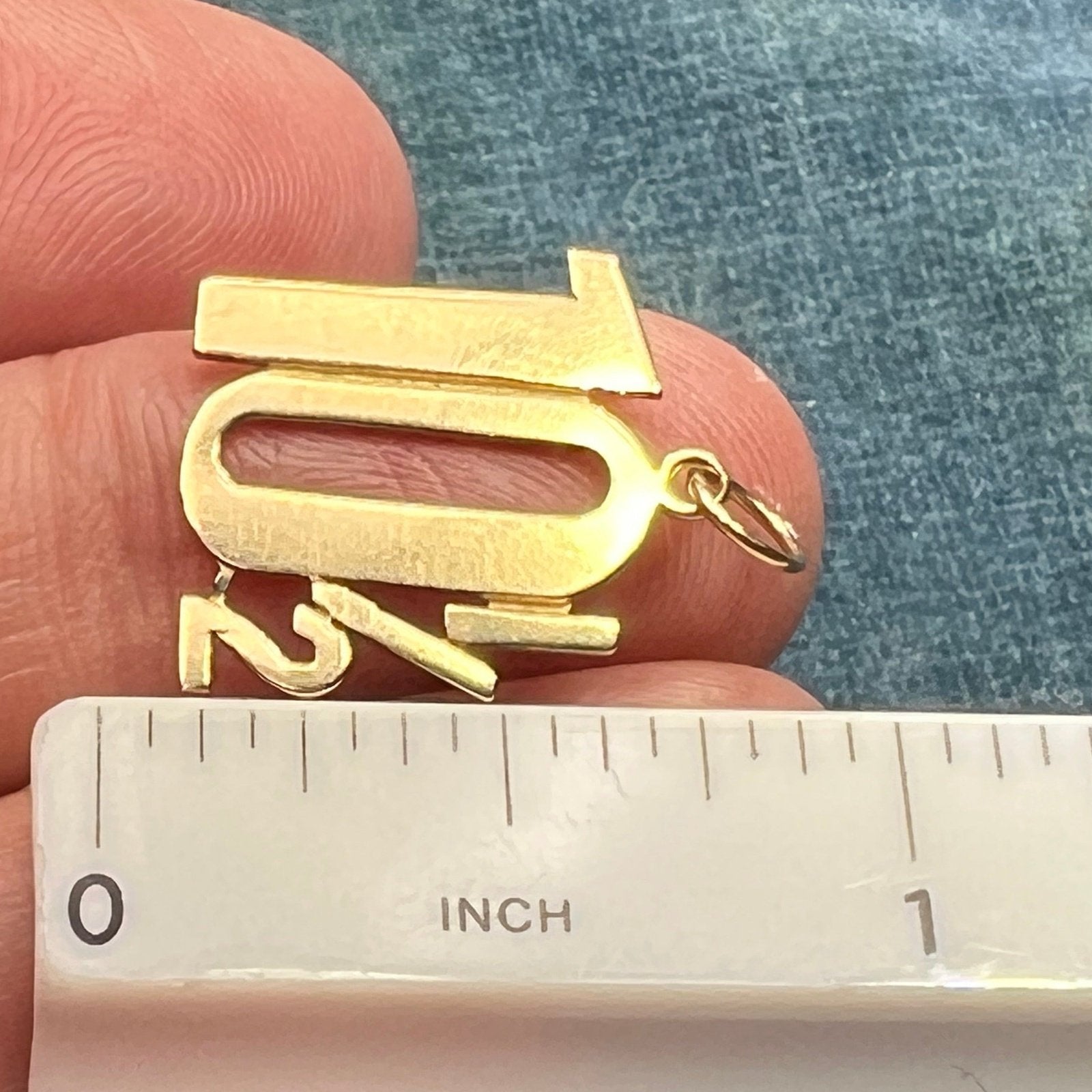 14k Yellow Gold Custom *10 1/2* Pendant. MORE than a 10!
