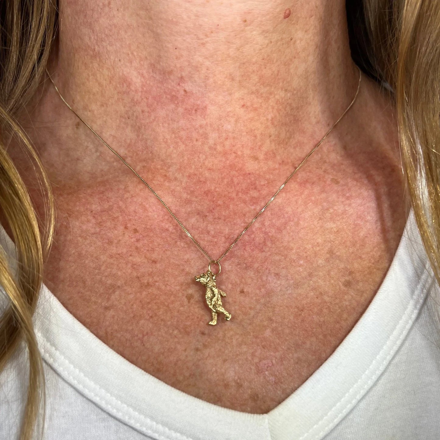 14k Yellow Gold Honey Bear Pendant. Arms & Legs Move *Video*