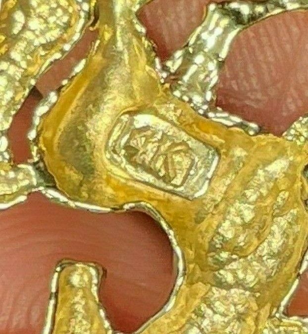 14k Yellow Gold UNICORN Pendant. Magical & Mythical _b106_1_21