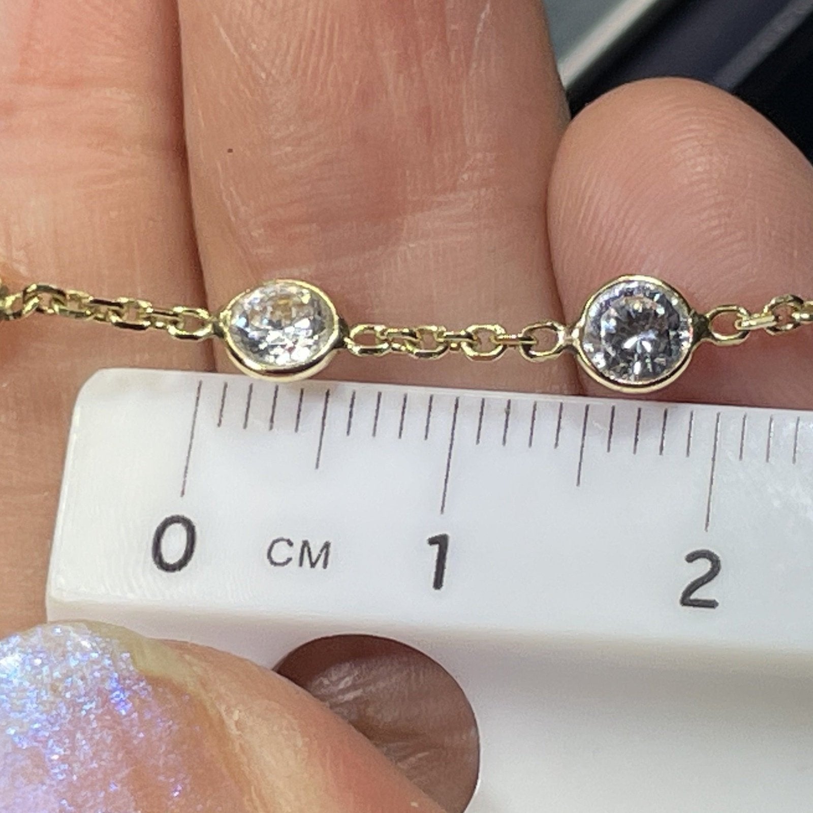 Cz by the yard necklace top