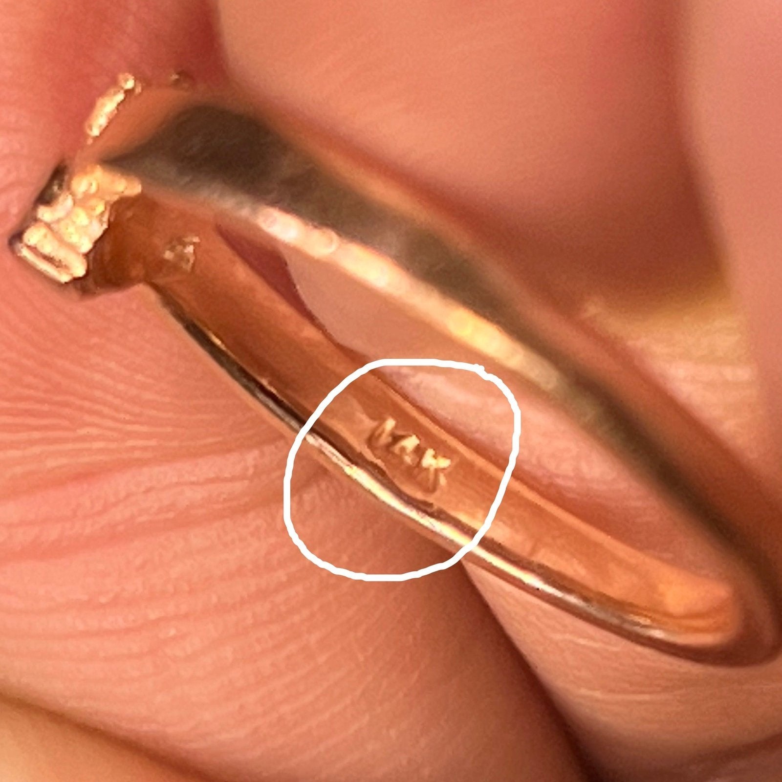 14k Yellow Rose Gold Skull Queen Ring w Black Diamond Crown. TINY