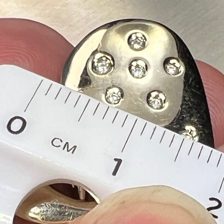 18k W Gold Designer Nicolis Cola Diamond Heart Pendant. 11g