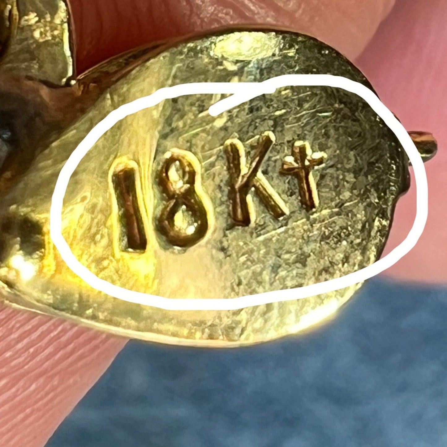 18k Yellow Gold Diamond JEWELERS LOUPE Pendant Charm. TINY!