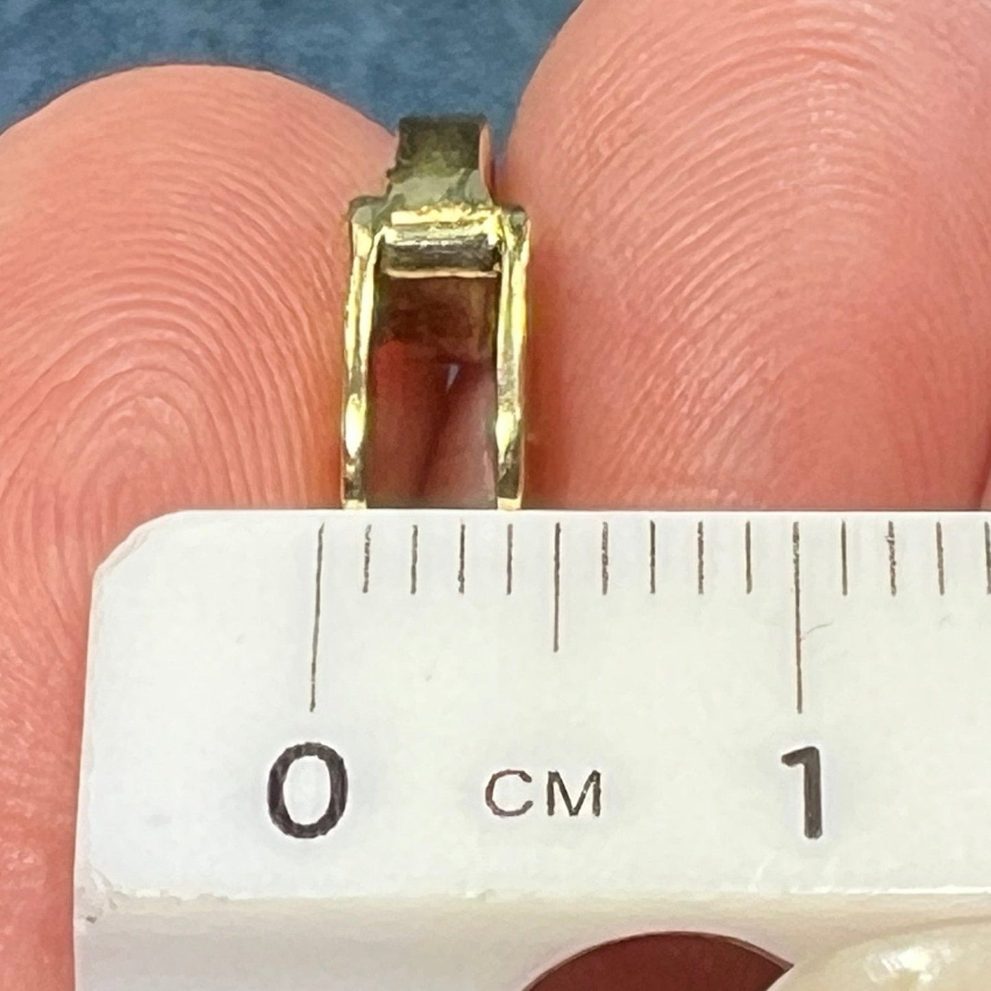 18k Yellow Gold Diamond JEWELERS LOUPE Pendant Charm. TINY!