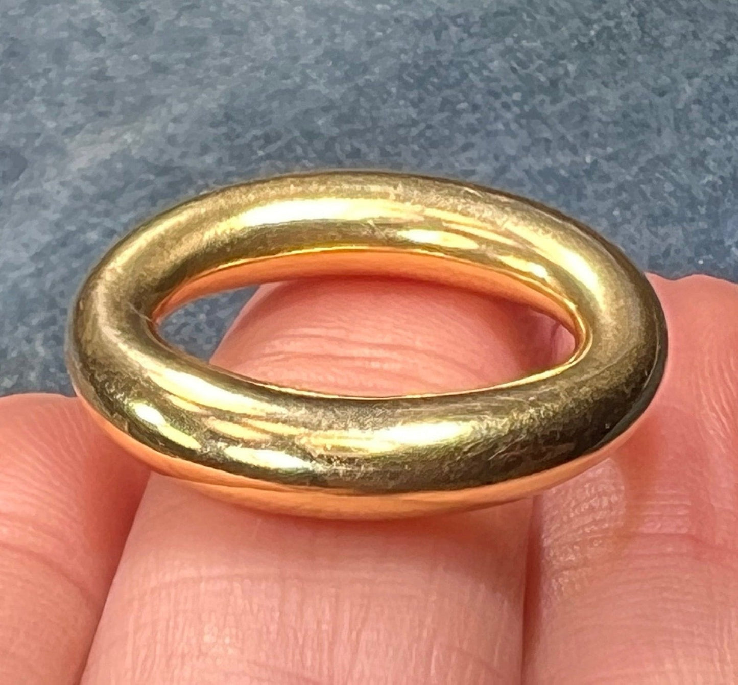 18k Gold *Famous Designer* Sevillana 1" Circle Pendant. *Signed*