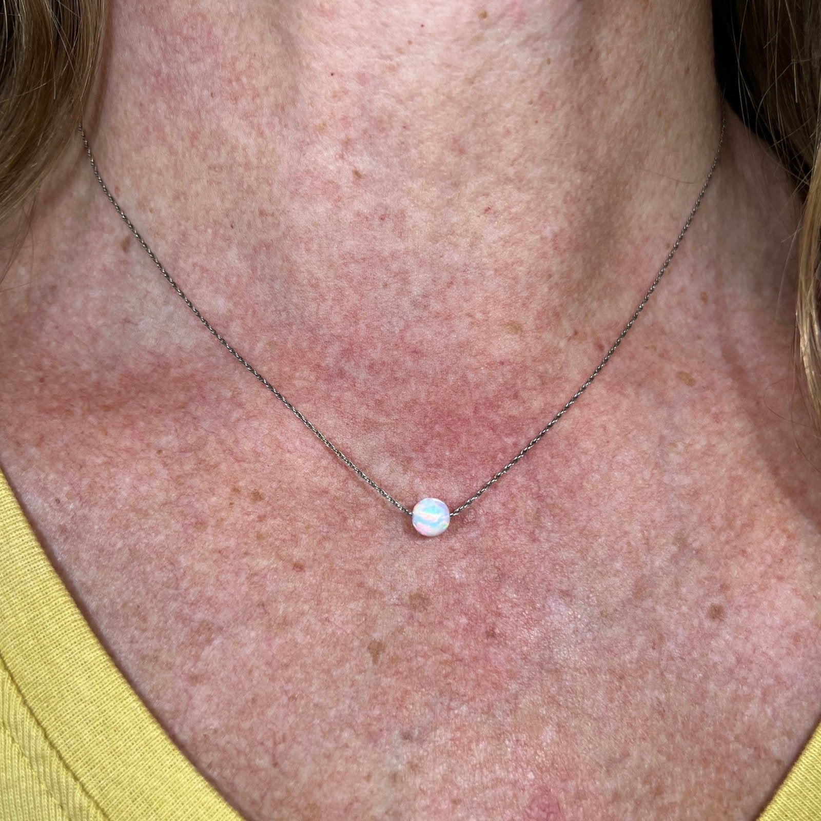 Australian Opal Round Bead Pendant Necklace *Video*