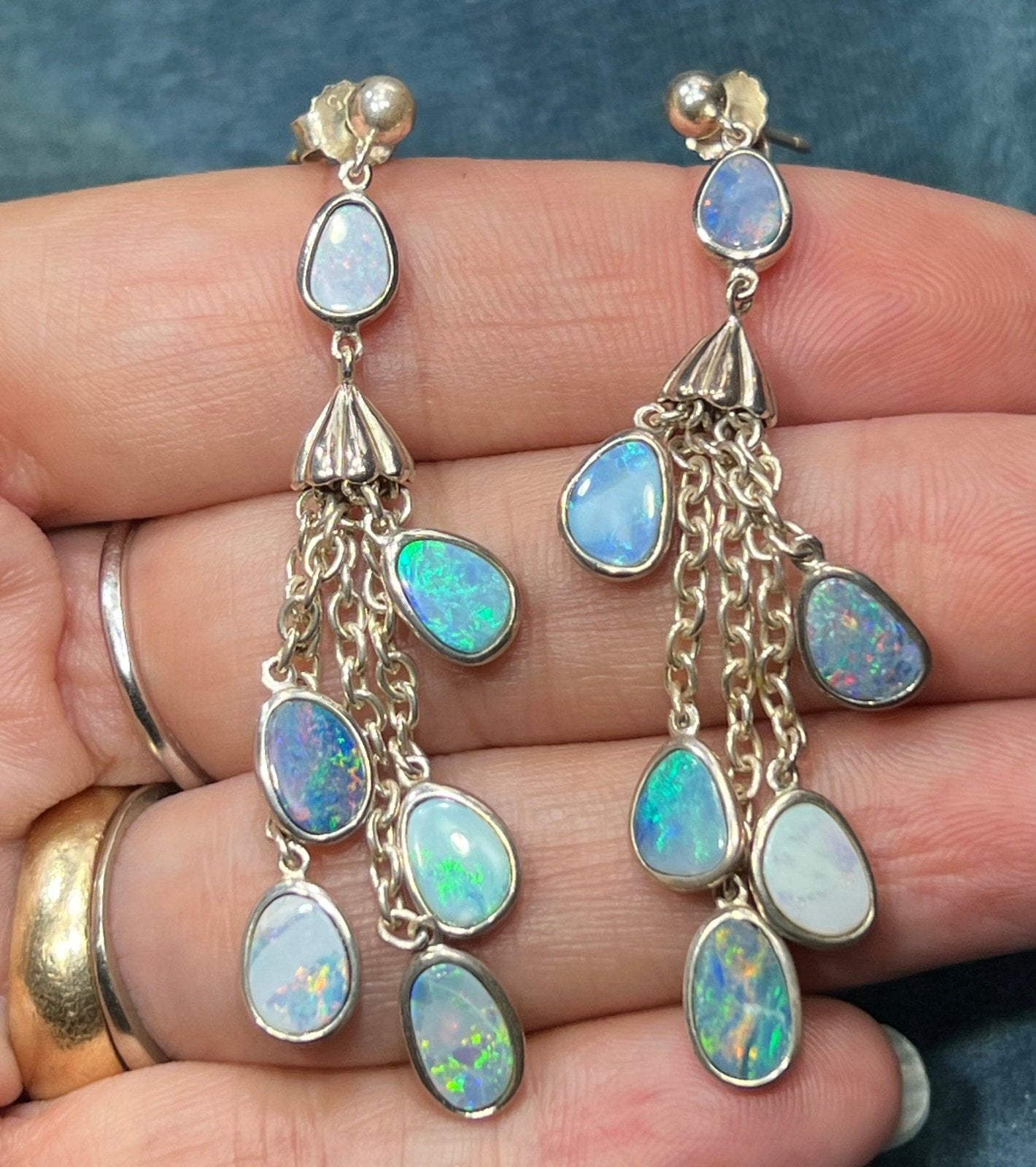Opal triplet earrings hotsell