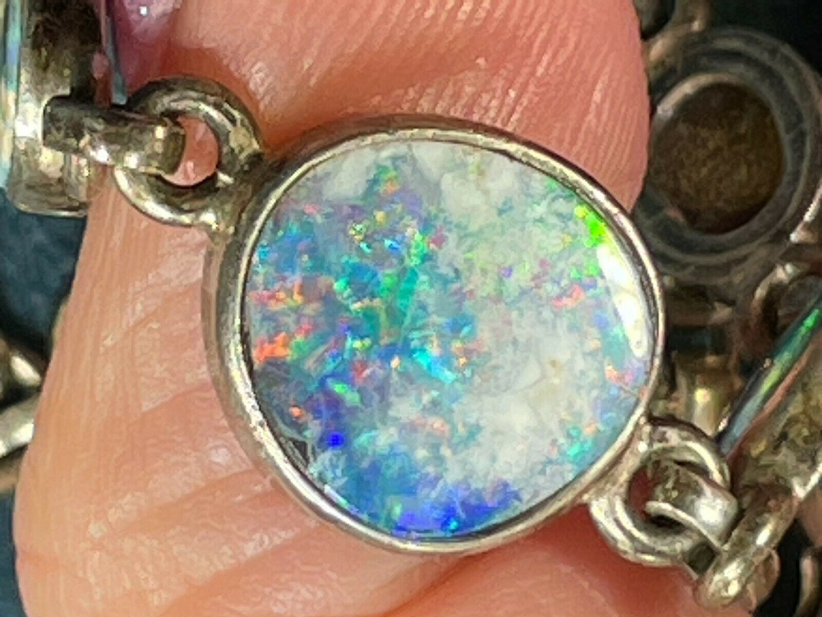 Australian Boulder Opal Bracelet in Sterling Silver **VIDEO**_ts48_1_21