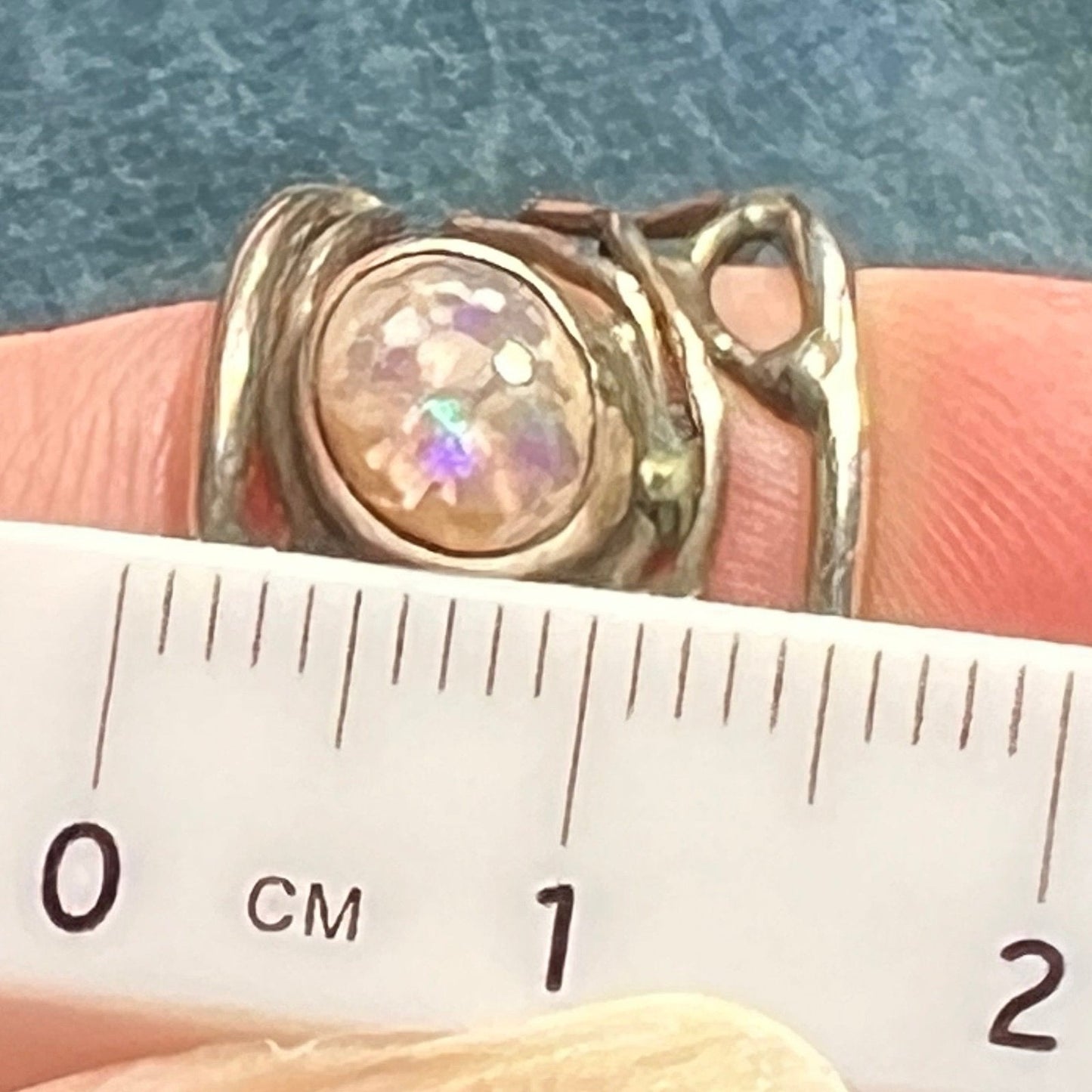 Australian Jelly Boulder Opal Artisan 925 Ring. Wide **VIDEO**