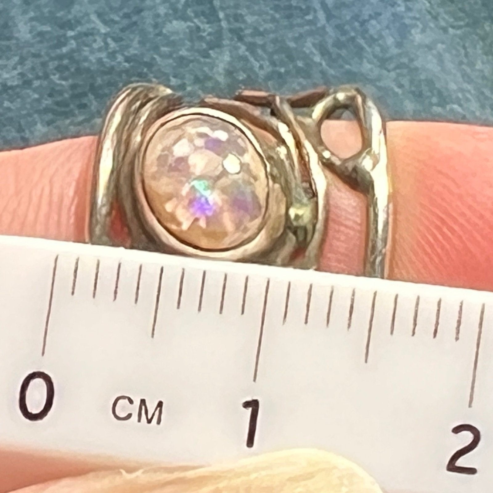 Australian Jelly Boulder Opal Artisan 925 Ring. Wide **VIDEO**