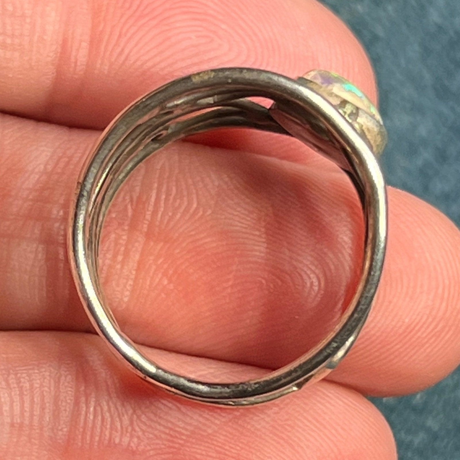 Australian Jelly Boulder Opal Artisan 925 Ring. Wide **VIDEO**