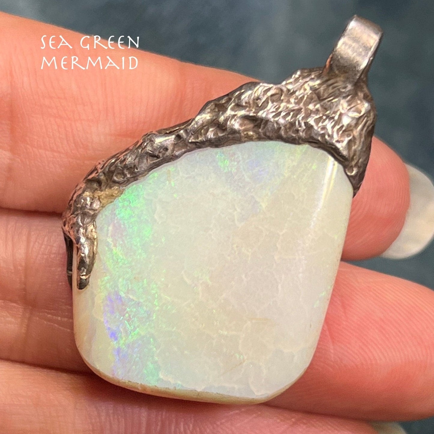 Australian Opal Pendant in 925. Reversible. 1.7" + 13g **Video**