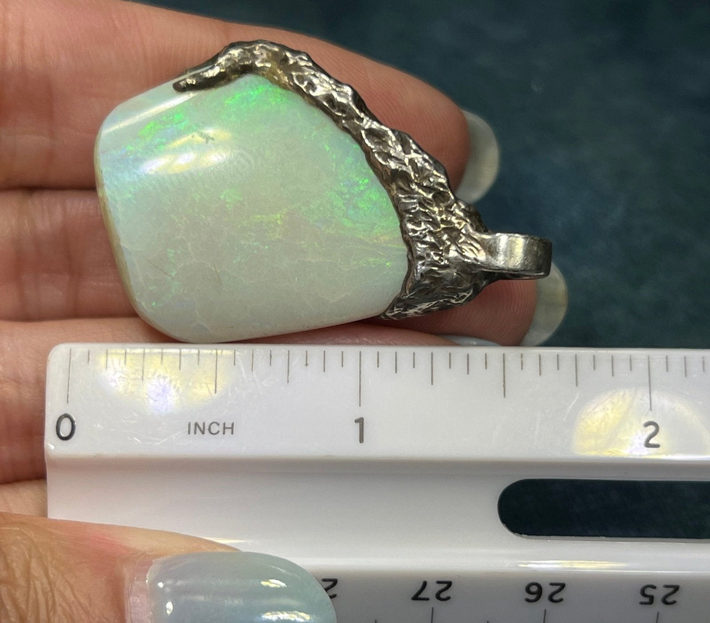 Australian Opal Pendant in 925. Reversible. 1.7" + 13g **Video**